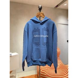 Men's Sweatshirt Designer Hoodie Perforated Pattern Letter Print Outdoor Round Neck Long Sleeve Casual Jacket Hooded Sweater Fashion Sweater Chest Pocket