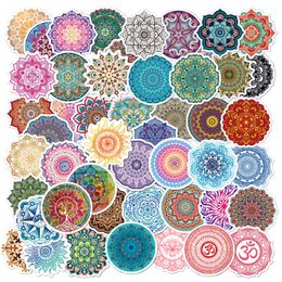 50Pcs Wholesale Mandala Stickers Waterproof Sticker For Luggage Laptop Guitar Skateboard Notebook Water Bottle Phone Case Car Decals Kids Toys