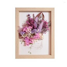 Decorative Flowers Wood Picture Frames Dried Flower Frame Real Dry Plants Material For Making Craft DIY Accessories Home Decor