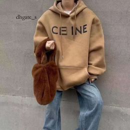 womens designer hoodie Autumn Winter Plush Thick Hooded Sweaters with Loose Casual Fashion Men and Women's Long Sleeved Sleeves for External