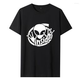 Men's T Shirts Inside Aliens Shirt Men Summer Casual Short Sleeve Cotton High Quality Male T-Shirts