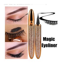 Eye Shadow Liner Combination Magic Self Adhesive Eyeliner Pencil No Glue Magnetic Waterproof Anti smudge Quick Drying Eyelashes Sticking BJ