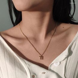 Pendant Necklaces Simple Temperament Lowercase Letters Necklace For Women Chic Fashion Geometric Clavicle Pendants Jewellery Kolye