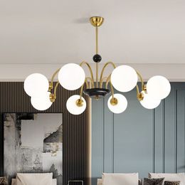 Nordic Modern Ceiling Chandelier Home Decor Chrome/Gold LED Chandelier Lighting Bedroom Dining Room Living Room Pendant Light