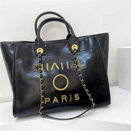 50% off Luxury Women's Handbags Beach Metal Pearl Letter Badge Tote Bag Small Leather Large Chain Wallet 0N8A