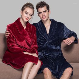 Women's Sleepwear Luxury Lovers Soft As Silk Flannel Warm Long Bathrobe Women Lounge Dressing Gown Bride Kimono Bath Robe Bridesmaid Robes