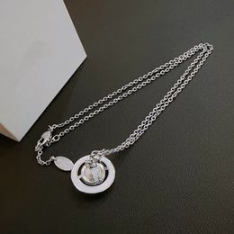 Fashion Designer Brand Pendant Necklaces Saturn Luxury Women Chokers Jewellery Metal Pearl Planet Necklace cjeweler For Woman Chain g43we