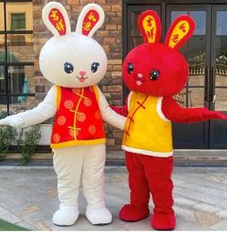 Promotional Mascot Costumes Easter Rabbit Mascot Costumes Halloween Cartoon Adult Size Fancy Dress
