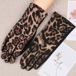 Five Fingers Gloves Winter Women's Wholesale Simple Checkered For Cycling Warm And Velvet Touch Screen Women