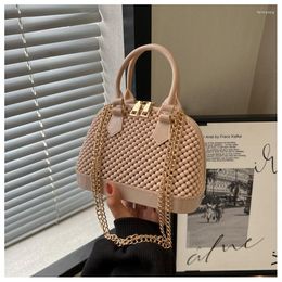 Evening Bags Fashion Versatile Solid Color Beaded Handheld Women's Bag 2023 Selling Trend Crossbody Chain Shoulder