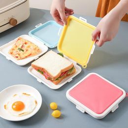 Dinnerware Sets Sandwich Box Eco-Friendly Lunch Container Reusable Silicone Storage Picnic Travel Portable Work