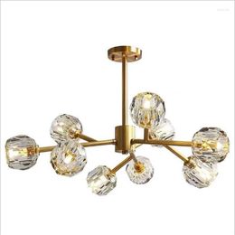 Pendant Lamps Nordic LED Chandelier Post-modern Crystal Lamp Living Room Light Luxury Simple Dining Bedroom