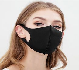 Reusable AntiDust PM25 Mouth Anti Pollution Unisex Face Mask Washable Cotton Mask 3D Earloop Black Face Mask 6394219
