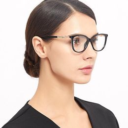 Sunglasses Frames Fashion Luxury Crystal Decoration Eyeglasses Frame Women Resin Lens Optical Glasses Men Prescription Myopia CY243