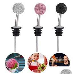 Bar Tools Diamond Wine Pourer Tool Creative Crystal Stoppers Home Champagne Decorative Bottle Stopper Drop Delivery Garden K Dhgarden Dhd2A