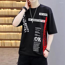 Men's T Shirts 2023 Men's Korean Fashion Streetwear Short Sleeve Tops Tees Men Casual Clothing Harajuku Print GraphicT