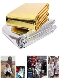 Outdoor Folding Safety Survival Emergency Blanket 210cm130cm SilverGold Emergency Survival Shelter Outdoor Camping SOS Emergency7399932