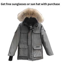 Mens canadian Winter Down Thick Warm Parkas Clothes Outdoor Fashion Keeping Couple Live Broadcast Coat Women gooses Add fleece to thicken