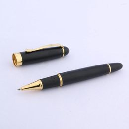 Office High Quality Metal Gift Matte Black Golden Rollerball Pen