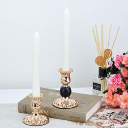 Candle Holders Metal Holder European Creative Gold Candlestick Party Romantic Atmosphere Decorative Home Table Stick Ornaments