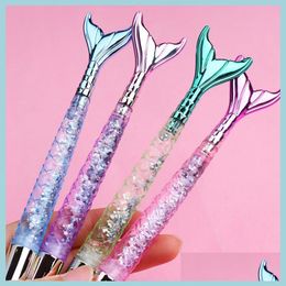 Gel Pens Mermaid Pen Gift Stationery Cartoon Fish Rollerball School Office Business Writing Supplies Students Prize Party Favour 0.5/ Dhaks