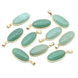 Loose Gemstones Natural Stone Pendants Waterdrop Shape Mixed Agate Green Aventurine Chakra Healing Stones Charms For Jewelry Making Dhw5Z