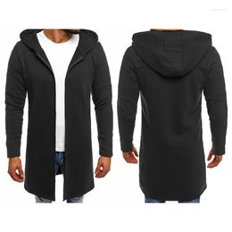 Men's Jackets Mens Zipper Hooded Jacket Hoodies Sweatshirt Coats Cotton Pullover Man Solid Long Sleeve HoodieMen's