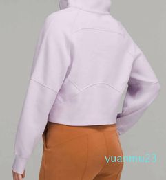 Yoga Jacket Coat Hoodie Lemon Scuba Women's Half Zipper High Collar Autumn and Winter Thickened Warm Training Sports Fitness