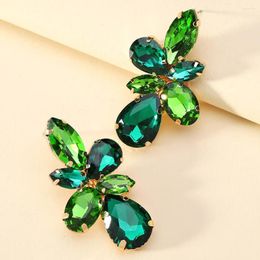 Dangle Earrings Sparkly Glass Crystal Teardrop Earring Trendy Boho Luxury Vintage Charm Party Statement Pendant Jewellery Gift 2023