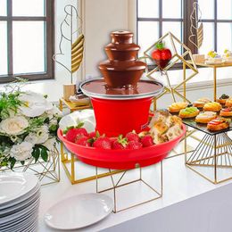 Other Kitchen Dining Bar Chocolate Fountain Fondue Maker 3 Stage US Standard Plug for Party Convenient Installation Household with Removal Serving Tray 231118