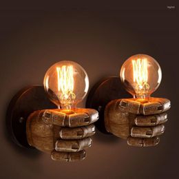 Wall Lamp Wood Vintage Sconce Lights E27 Bedside Retro Industrial Decor Dining Room Bedroom Bar Coffee Shop Light