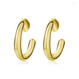 Backs Earrings MISANANRYNE Geometric Metal Round Fashion Irregular Circle Ear Bone Clip Without Pierced Hole Piercing Jewellery