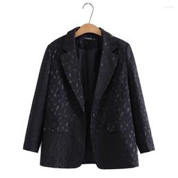 Outerwear Plus Size XL-5XL Women's V-neck Spring Autumn Blazers Long Sleeved Ladies' Office-wear Vintage