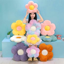 35cm/50cm Daisy Flower Seat Cushion Cute Flower Shaped Throw Pillow Soft Stuffed Plush Flowers