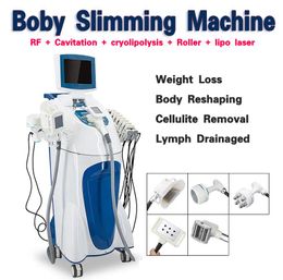 Cryo Handles Cool Body Sculpting Cryolipolysis Slimming Machine Cavitation RF Fat Freeze roller massge lipolaser weight loss device Lymph Drainaged