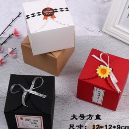 Gift Wrap 20Pcs Blank Red/white/black Box Baby Shower Birthday S Kids Supplies Dessert Candy