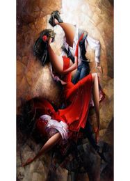 Modern paintings abstract Spanish Tango hand painted canvas art women picture for home decor5134660