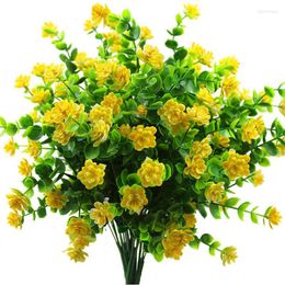 Decorative Flowers Artificial Fake For Outside Indoor Outdoor Office Home Garden Decoration Decorations Plants