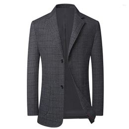Men's Suits Classic Plaid Mens Blazers Slim Fit For Men Business Formal Wear Wedding Suit Jackets Male Fashion Blazer Jacket