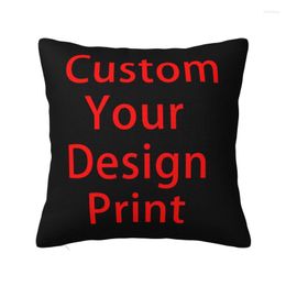 Pillow Custom Your Design Cover 40x40cm Decoration 3D Printing Customised Logo Printed Throw For Car Two Side