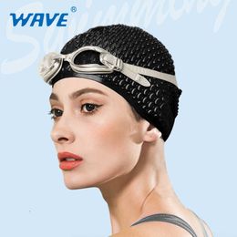 Swimming caps Water Sports Women Swimming Cap Pool Long Hair Swim Caps Men Swimming Hat Adult Brand Silicone Swim Hat P230418