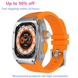 Reloj inteligente para Apple Watch iWatch Ultra Series 8 49mm 1.99 pulgadas Pantalla de gel de sílice Caja de reloj de moda Caja de relojes inteligentes multifunción