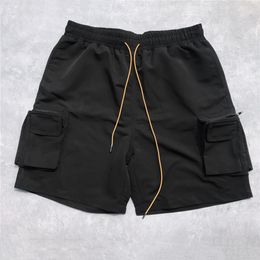 Men's Shorts Summer Black Military Cargo Jogger Men Loose Fit Drawstring Sweat Short Streetwear Nine-Pocket Styling 230419