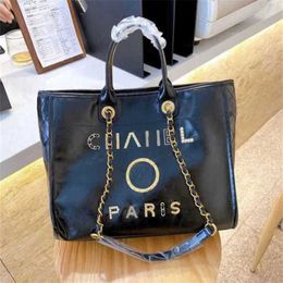 50% off Handbags Women's Luxury Beach Metal Pearl Letter Badge Tote Bag Small Leather Large Chain Wallet SALI