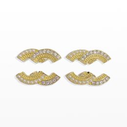 2023 Womens Diamond Stud Earrings Brand Women's Love Earrings 2023 New Style Jewellery Family Gifts 18K Gold Plated Earrings Luxury Jewellery Wholesale
