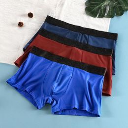 Underpants 3PCS Men Boxer Shorts Underwear Pack Modal Breathable Sexy Mens Briefs Man Boxers Lot Long Lycra Thin U Pouch