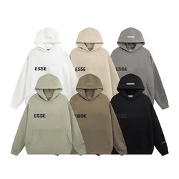 Ess Hoody Mens Womens Casual Sports Cool Hoodies 2023 Printed Oversized Hoodie Fashion Hip Hop Street Sweater Reflective letter