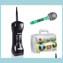 Party Decoration Inflatable Balloons Phone Microphones Boom Box Radio For Themed Supplies Rappers Hip Hop Bboys Cosplay Costume Drop Dh9Jt