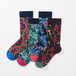 Men's Socks Selling Neutral Cotton Oil Painting Harajuku Trend Men's Mid-Thigh Skateboard Sweat Absorption Women's