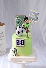 Other Festive Party Supplies Football Cake Topper Decor Soccer Boy First Happy Birthday Footbal Treat Theme Dessert Decoration9870354